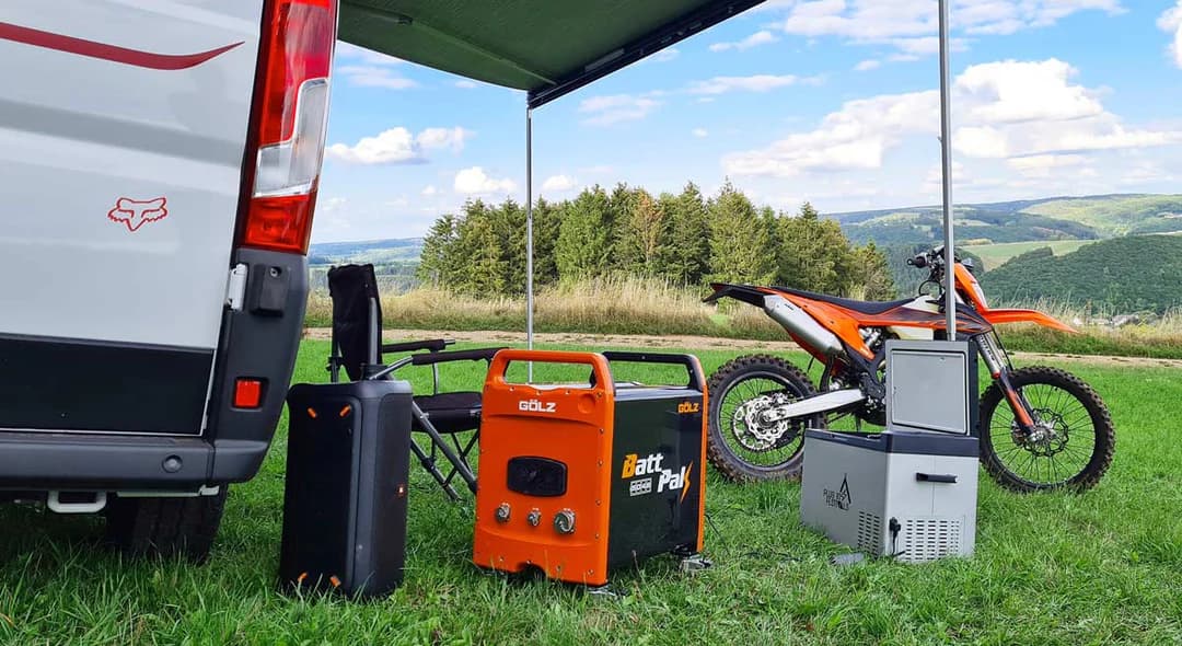 Einsatz des Batt-Pak für die Energieversorgung beim Camping