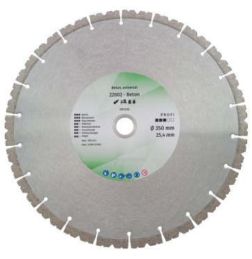 Diamanttrennscheibe 350 mm für Beton 25,4 mm