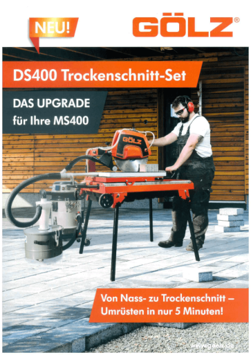 GÖLZ DS400 Trockenschnitt-Set für Steinsägen