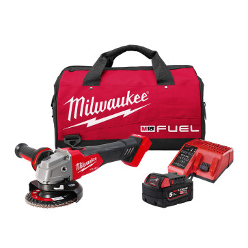 Milwaukee M18FSAG125X-501B Akku-Winkelschleifer Set