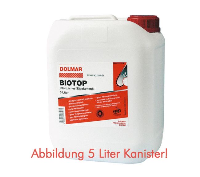 DOLMAR Sägekettenöl BIOTOP 5 Liter portofrei im Shop kaufen