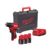Milwaukee M12BLDDRC-203C bürstenloses Akku-Bohrschrauber Set